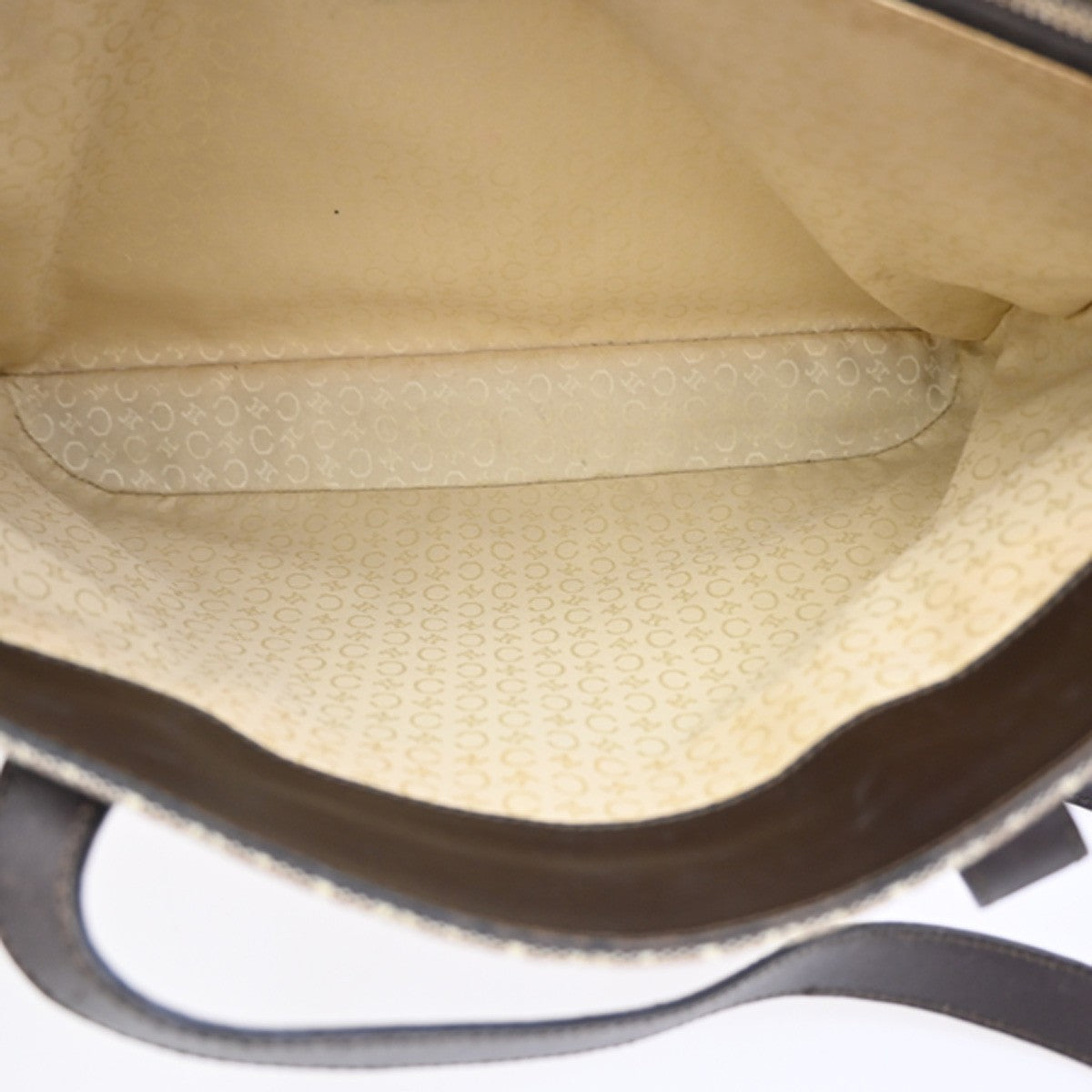 Celine Vintage Macadam Shopper Coated Canvas Brown Canvas Tote Bag Bag (Pre-Owned)