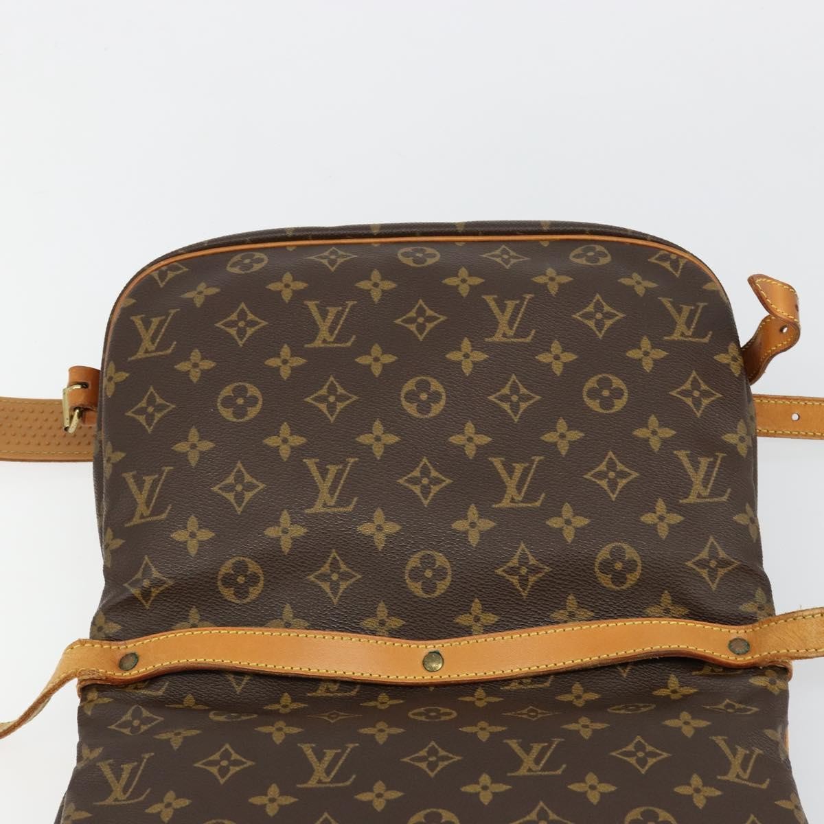 Louis Vuitton Saumur Monogram Canvas Brown Canvas Shoulder Bag Bag (Pre-Owned)