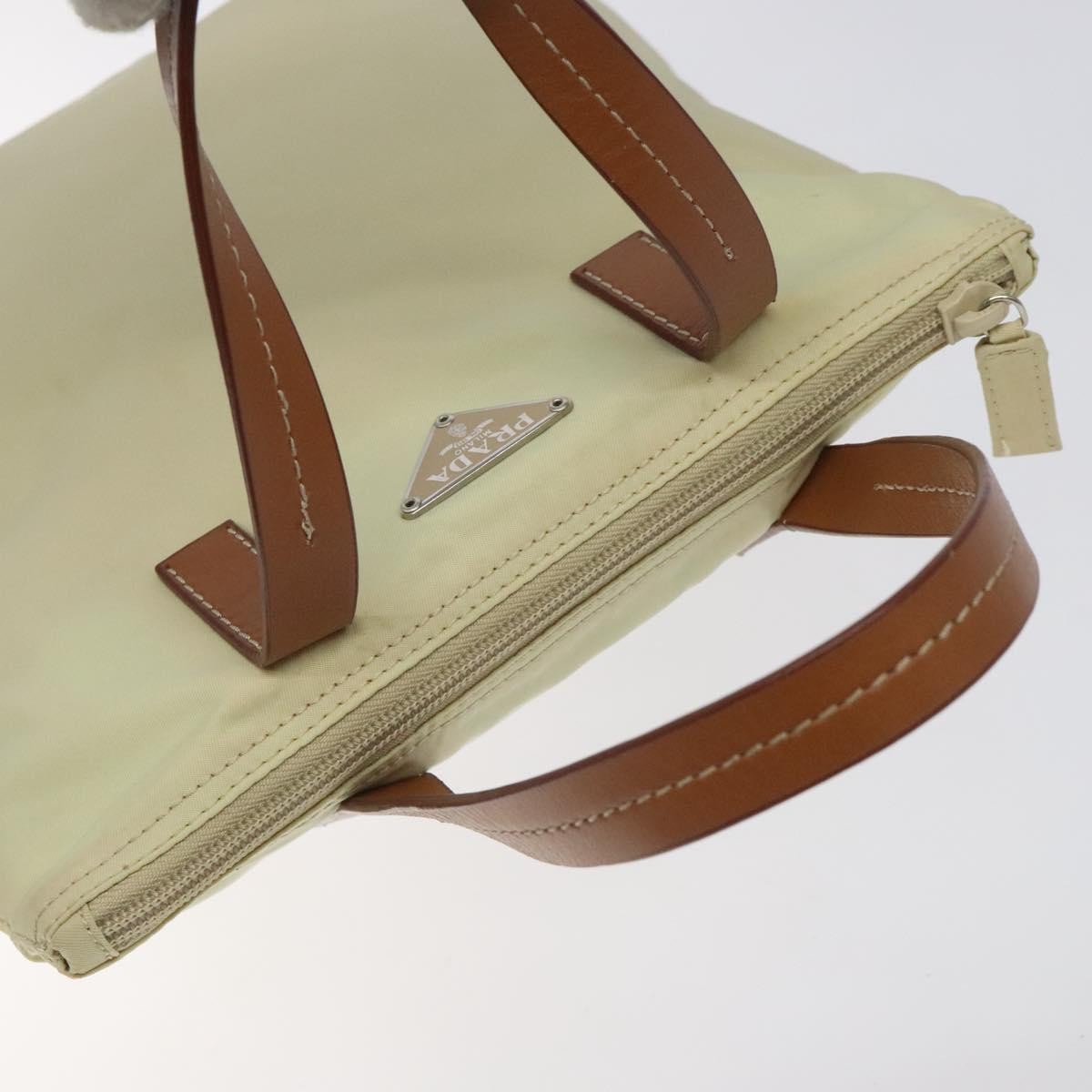 Prada Vintage Tote Tessuto White Nylon Tote Bag Bag (Pre-Owned)
