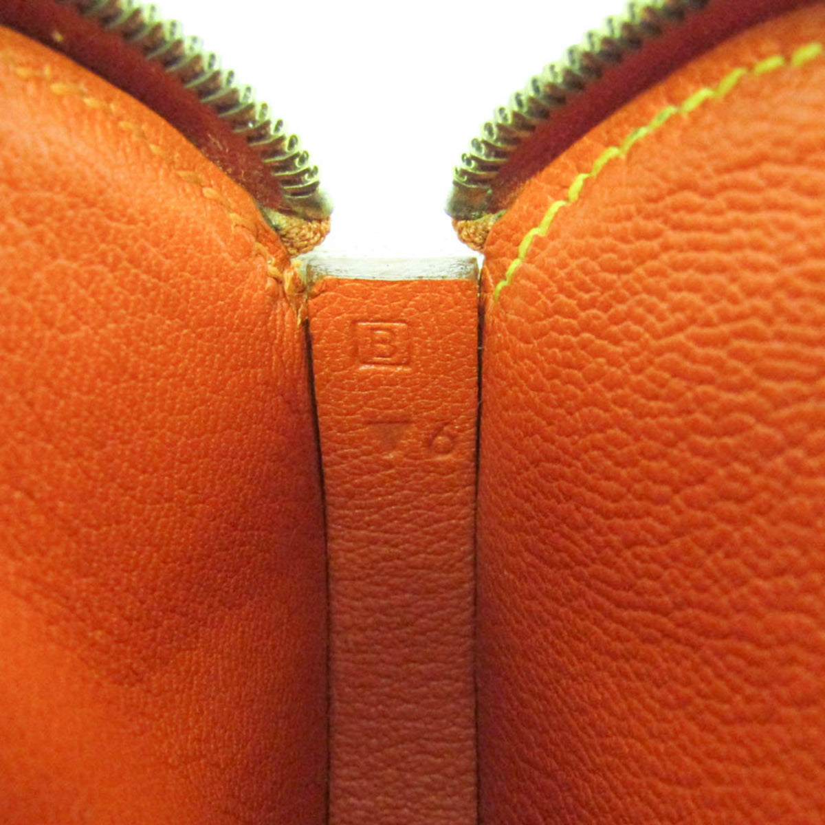 Hermes Orange Slice Coin Leather Orange Leather Clutche & Pouche Bag (Pre-Owned)