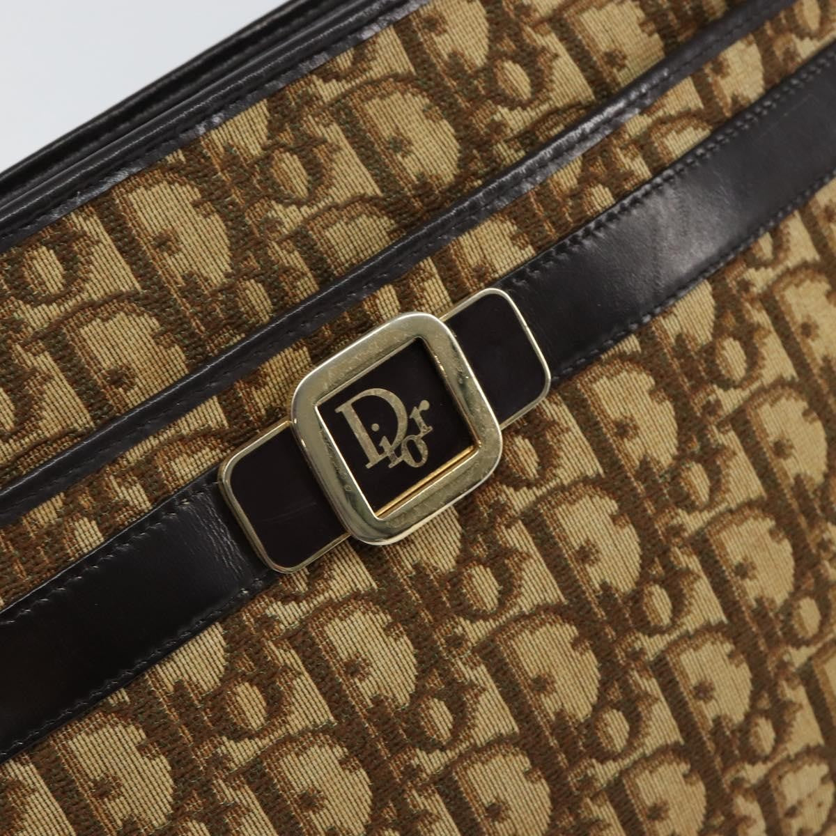 Christian Dior Trotter Shoulder Canvas Beige Canvas Shoulder Bag Bag (Pre-Owned)