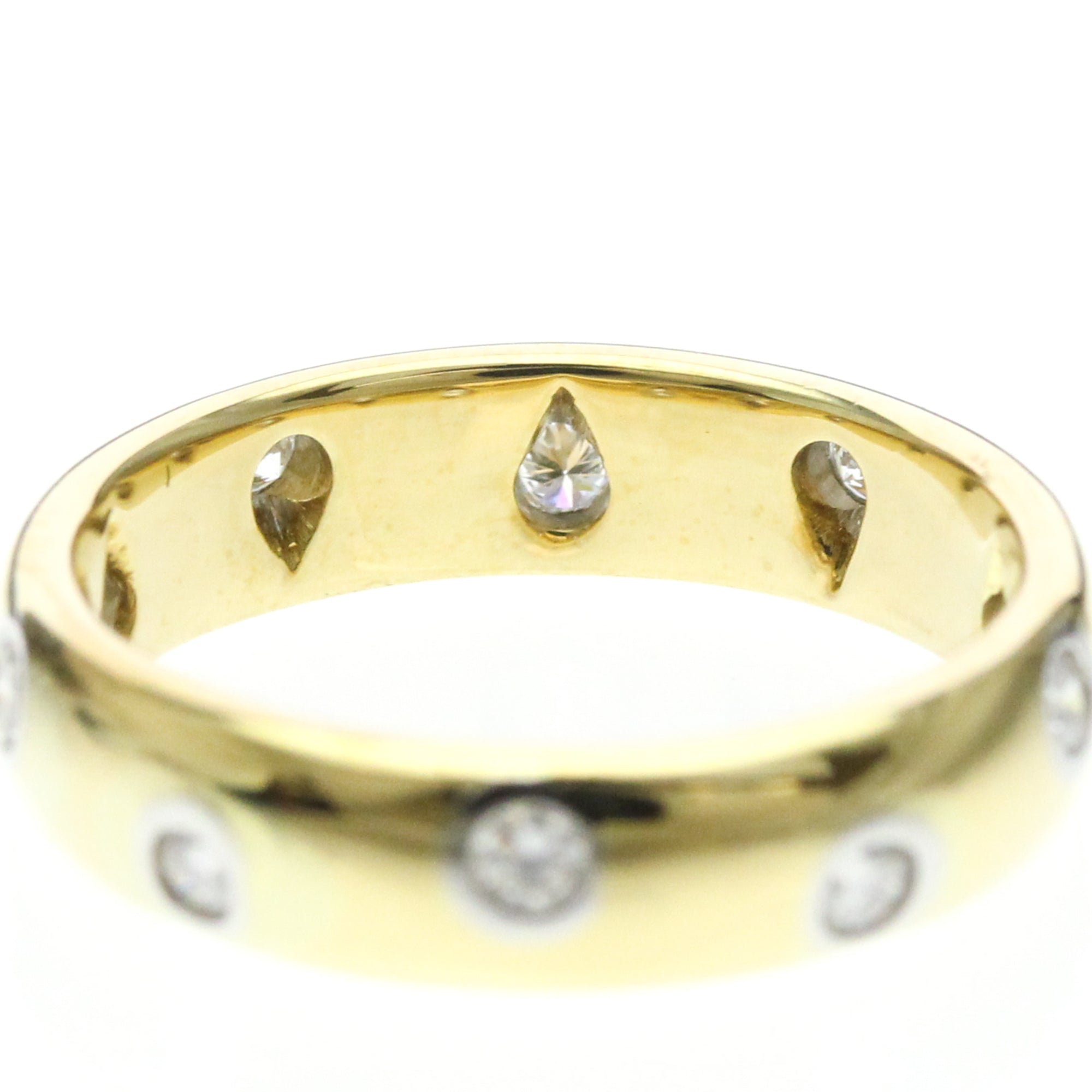 Tiffany & Co. Dots Platinum And Yellow Gold (18K) With Diamond Gold Yellow_Gold Ring Jewelry (Pre-Owned)