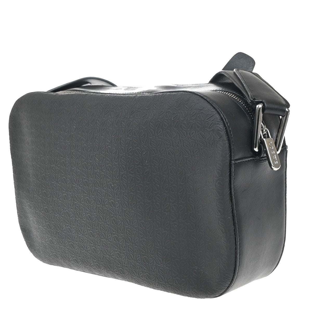 Loewe Anagram Leather Black Pvc Shoulder Bag Bag (Pre-Owned)
