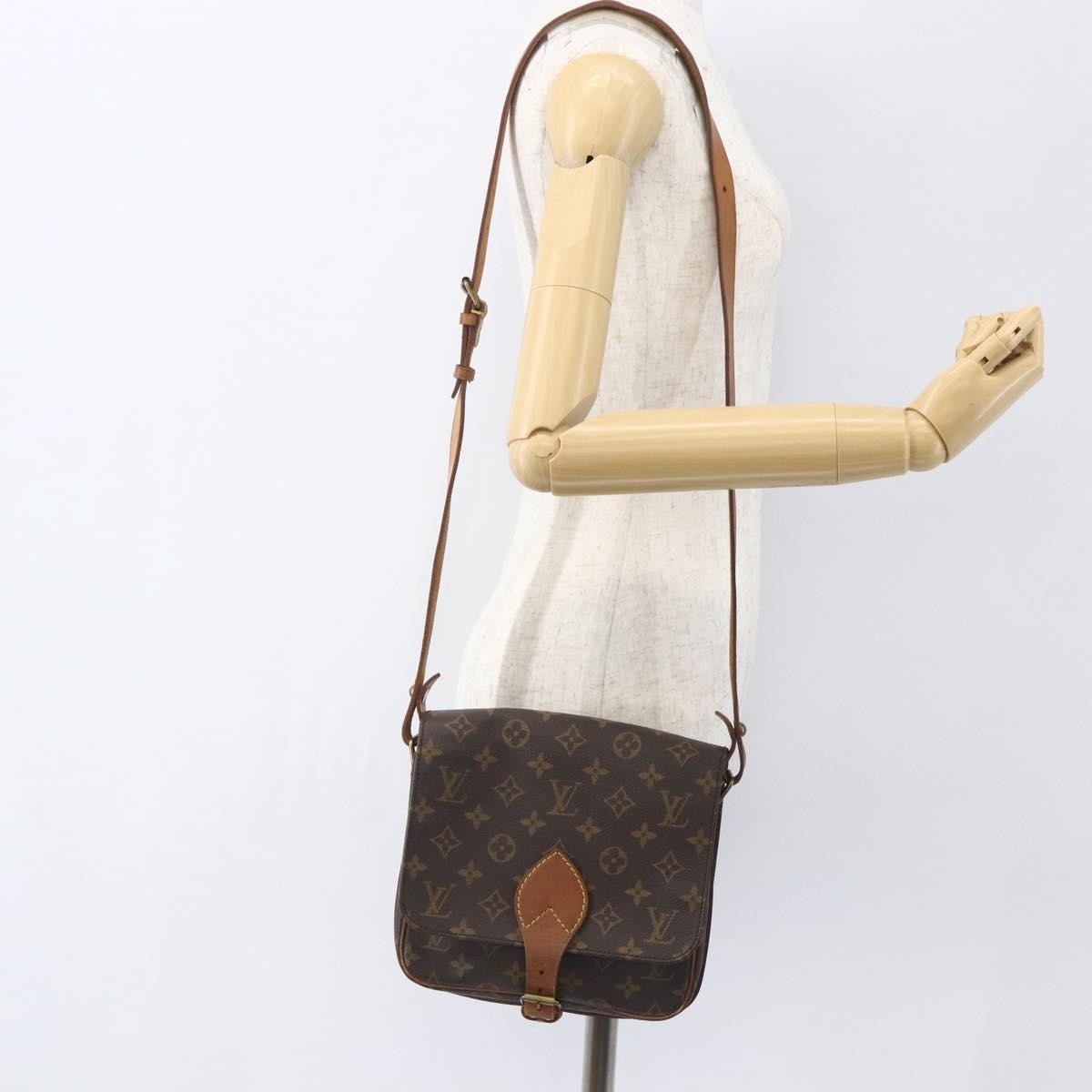 Louis Vuitton Cartouchiere Monogram Canvas Brown Canvas Shoulder Bag Bag (Pre-Owned)