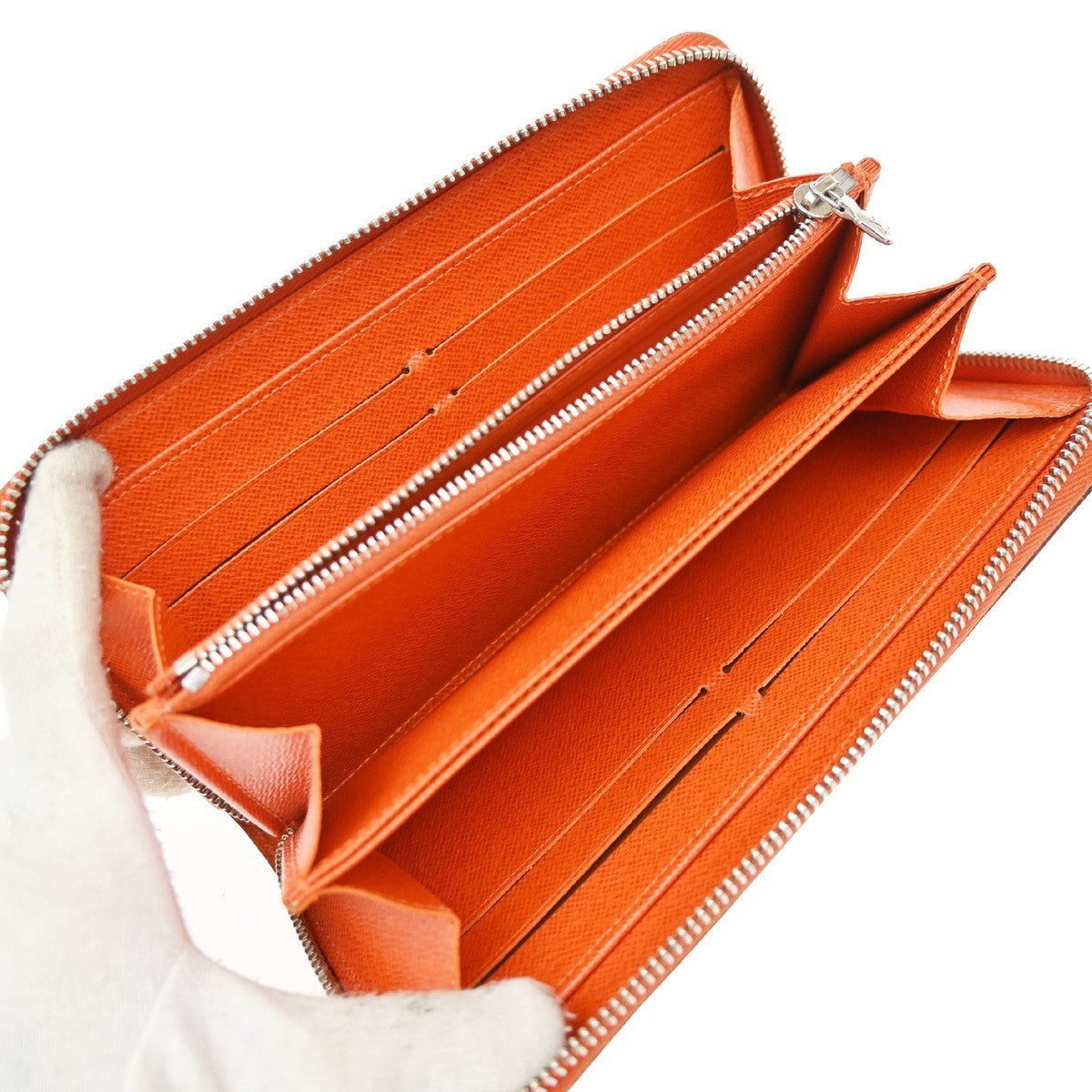 Louis Vuitton Zippy Organizer Epi Leather Orange Leather Wallets Accessory (Pre-Owned)