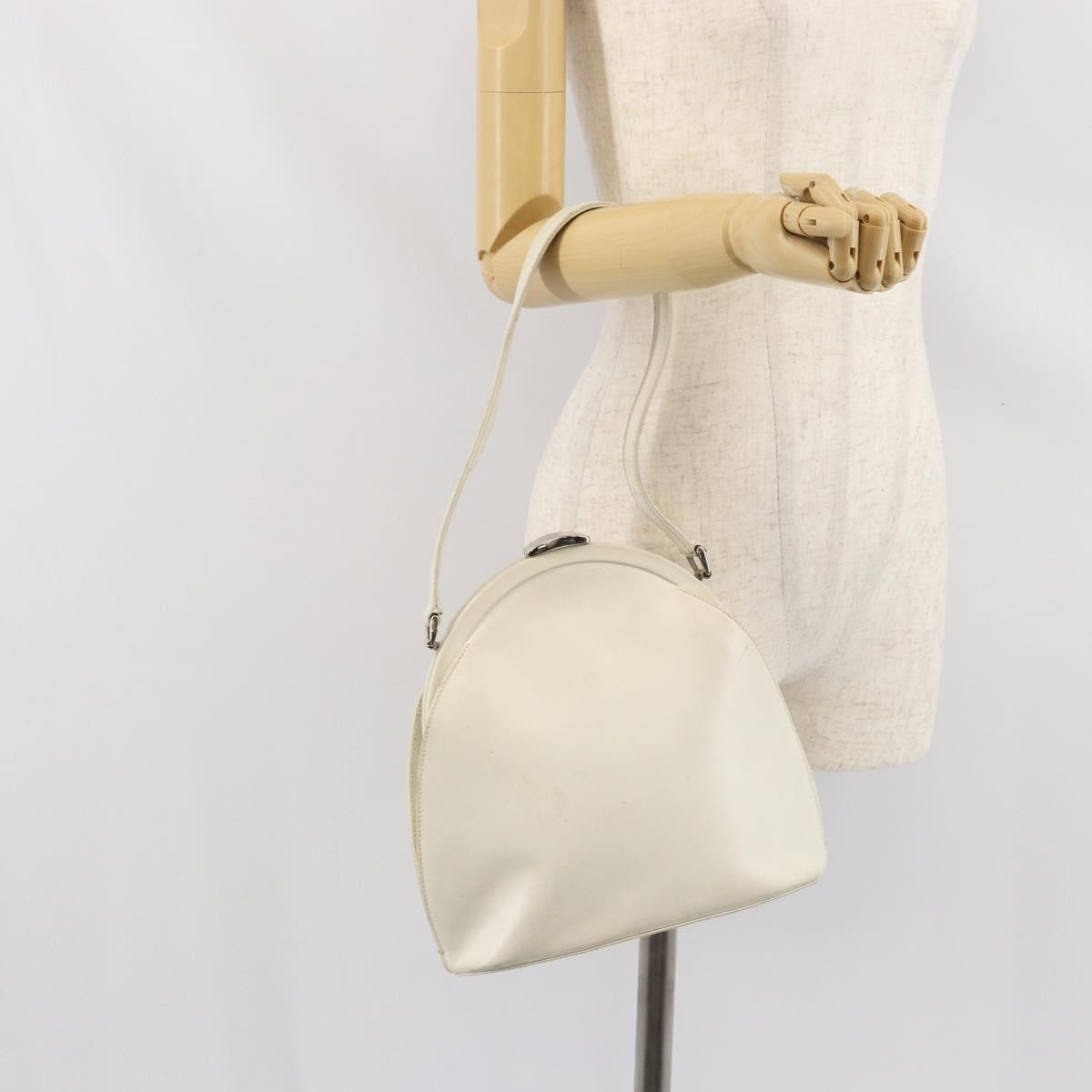 Gucci Vintage Leather White Leather Handbag (Pre-Owned)