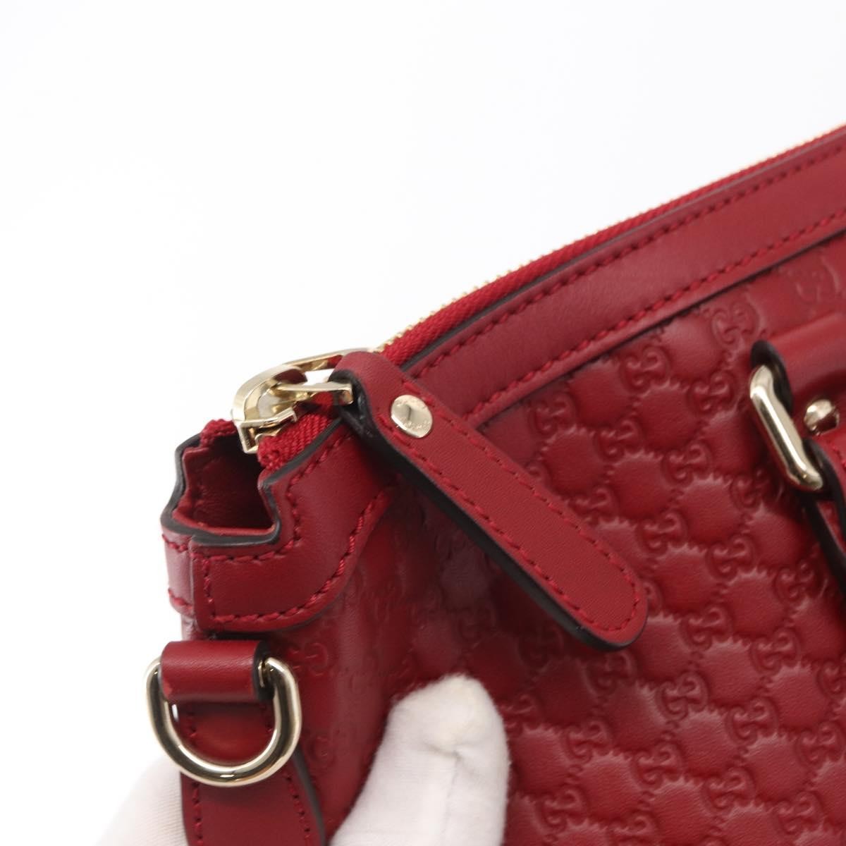 Gucci Margaux Microguccissima Leather Red Leather Tote Bag Bag (Pre-Owned)