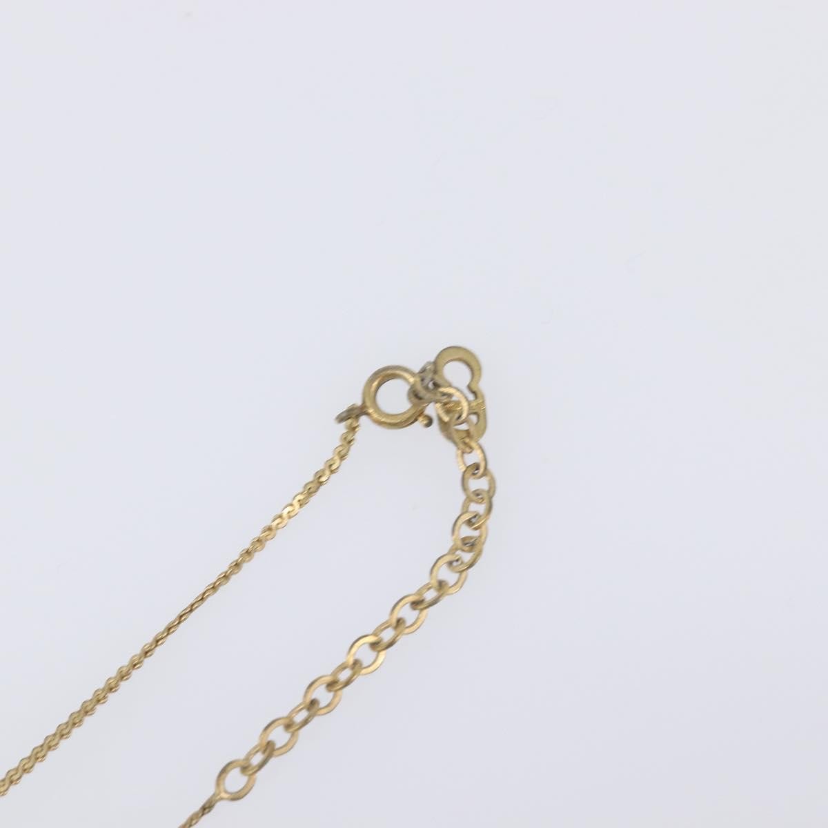 Christian Dior Vintage Cd Pendant Metal With Crystals Gold Metal Necklace Jewelry (Pre-Owned)