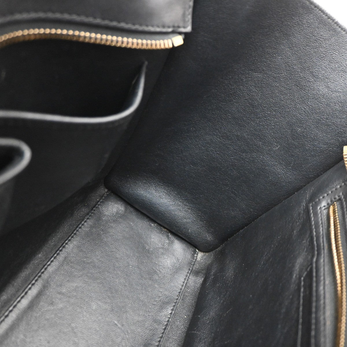 Celine Bicolor Luggage Leather Black Leather Tote Bag Bag (Pre-Owned)