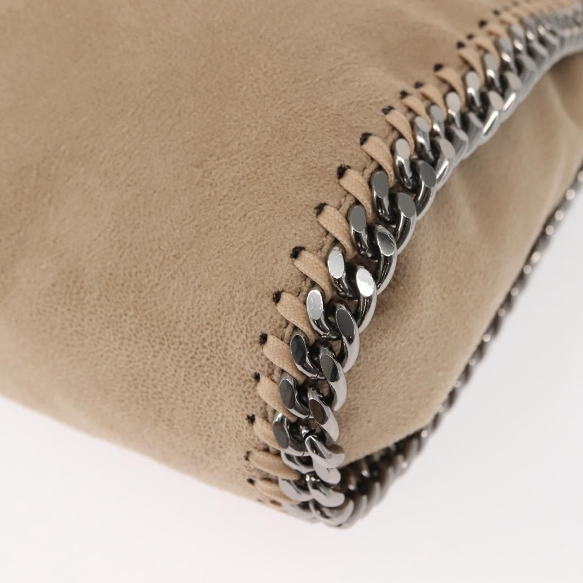 Stella Mccartney Falabella Fold Over Shaggy Deer Beige Polyester Crossbody Bag Bag (Pre-Owned)