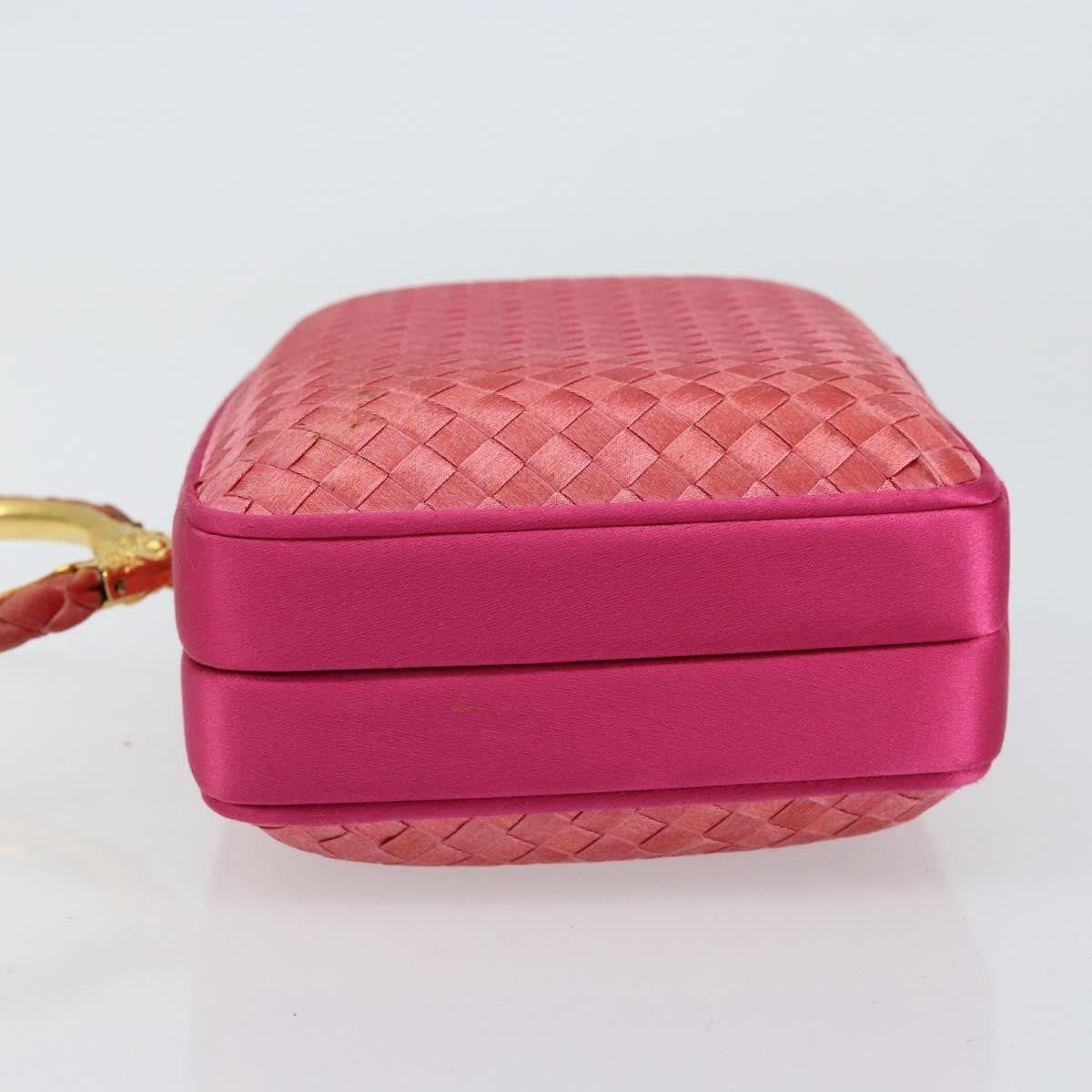 Bottega Veneta Intrecciato Clutch Satin Pink Satin Clutche & Pouche Bag (Pre-Owned)