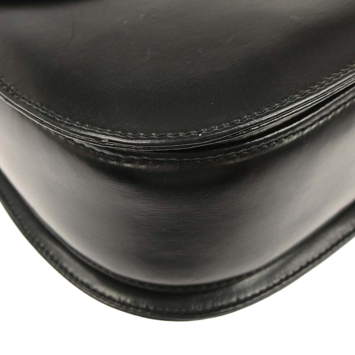 Gucci Vintage Convertible Bamboo Top Handle Leather Black Leather Handbag (Pre-Owned)