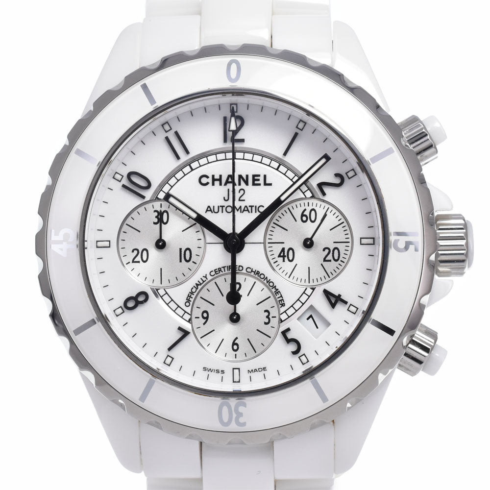 Chanel J12 Chronograph Automatic Ceramic And Stainless Steel Watch (Pre-Owned)