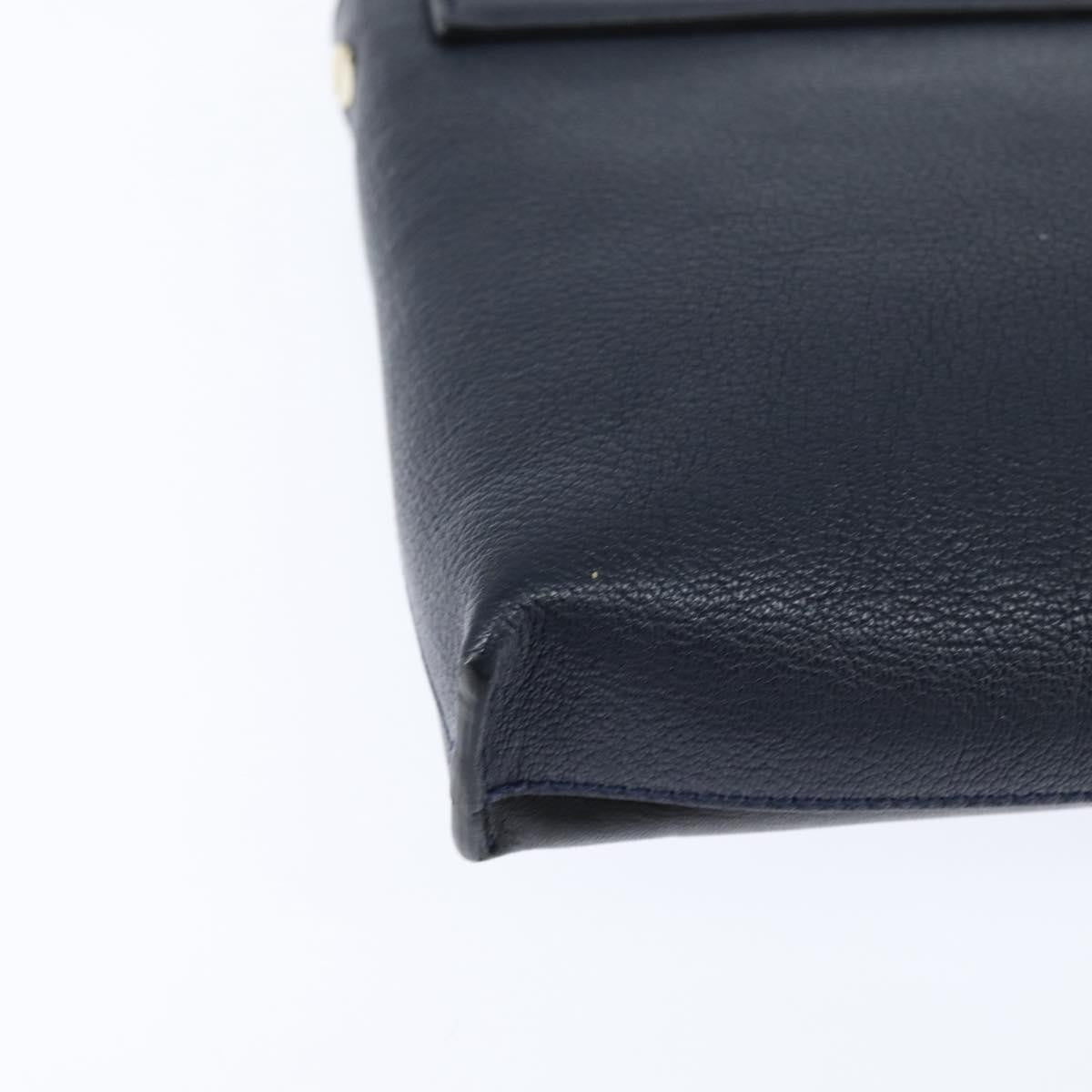 Chloe Sally Leather Navy Leather Shoulder Bag Bag (Pre-Owned)