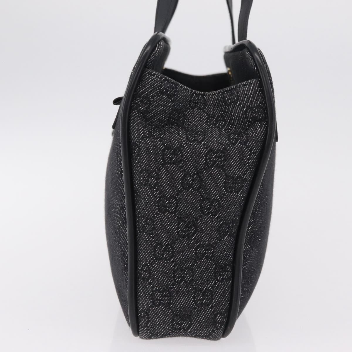Gucci Gg Canvas Canvas Black Canvas Tote Bag Bag (Pre-Owned)