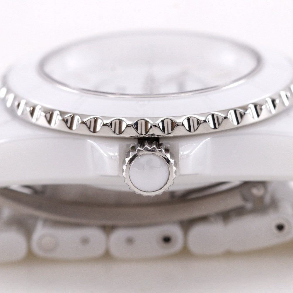 Chanel J12 Quartz Ceramic And Stainless Steel With Diamond Markers Watch (Pre-Owned)