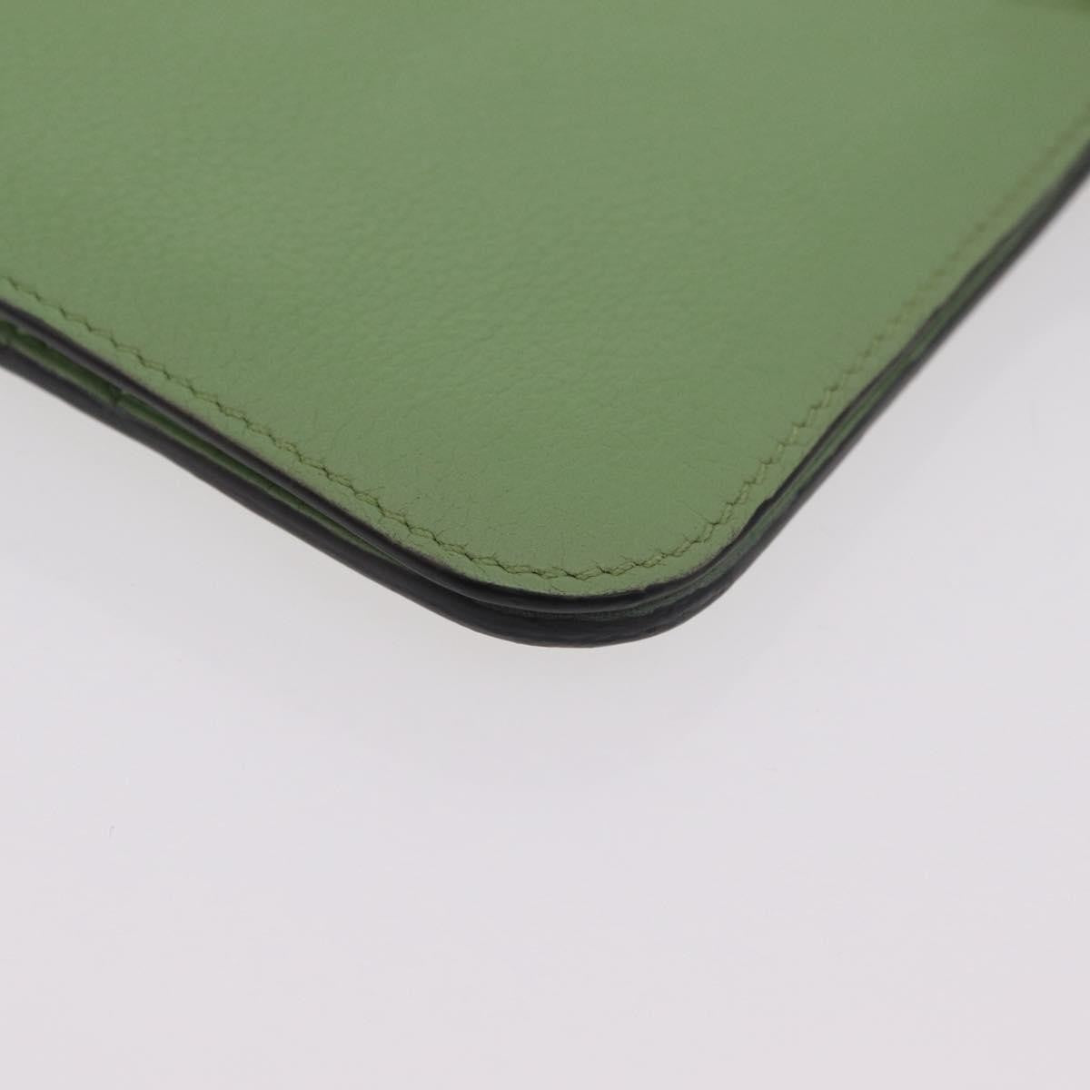 Hermes Dogon Recto Verso Leather Green Leather Wallets Accessory (Pre-Owned)