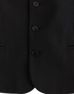Costume National Elegant Black Wool Blend Casual Men's Vest