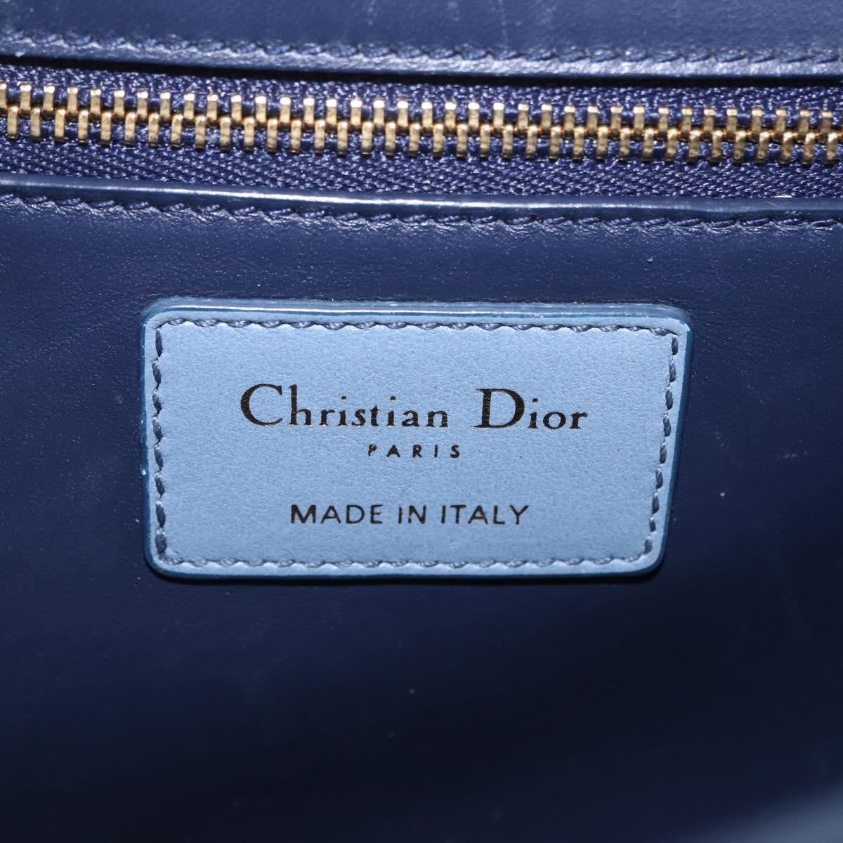 Christian Dior 30 Montaigne Flap Gradient Leather Blue Leather Shoulder Bag Bag (Pre-Owned)