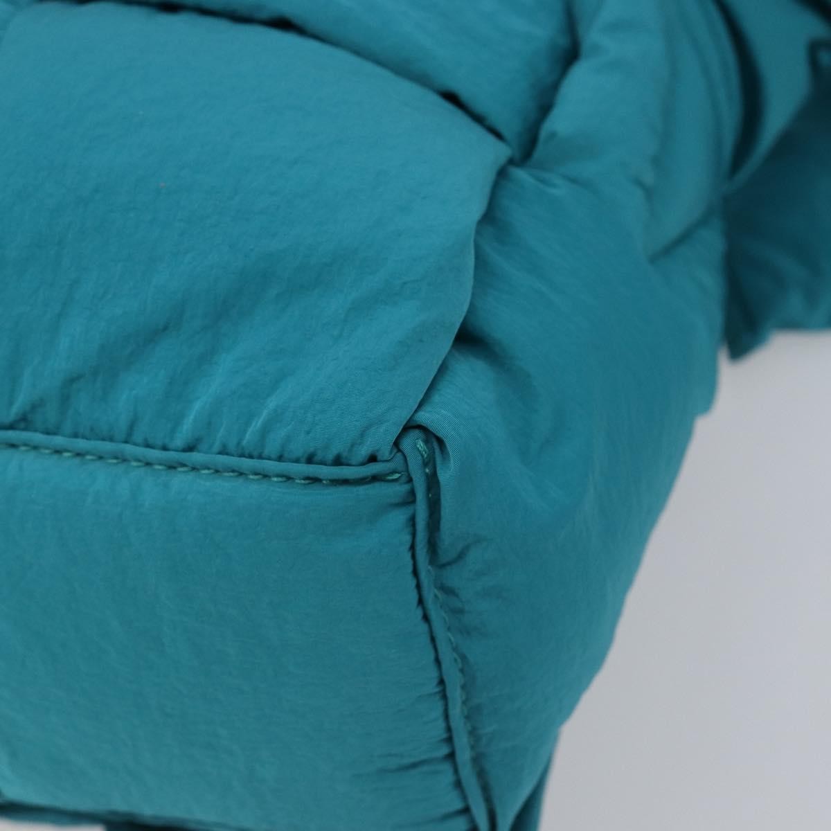 Bottega Veneta Padded Tech Cassette Intrecciato Nylon Turquoise Nylon Crossbody Bag Bag (Pre-Owned)