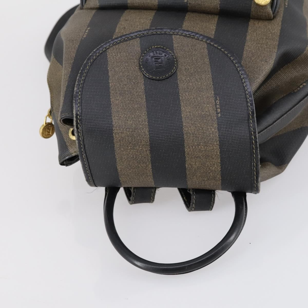 Fendi Pequin Front Pocket Coated Canvas Brown Pvc Backpack Bag (Pre-Owned)