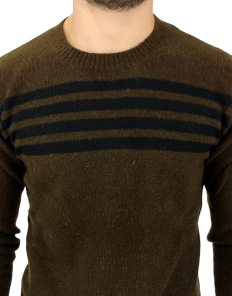Costume National Elegant Crewneck Striped Sweater Men's Pullover