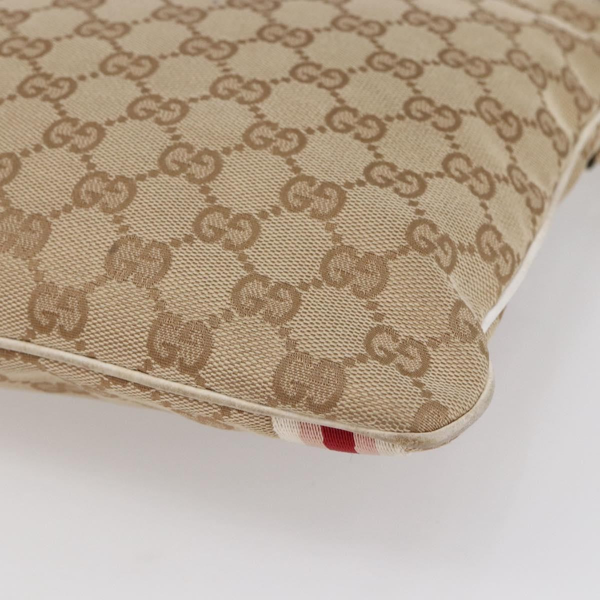 Gucci Jolicoeur Messenger Gg Canvas Beige Canvas Shoulder Bag Bag (Pre-Owned)