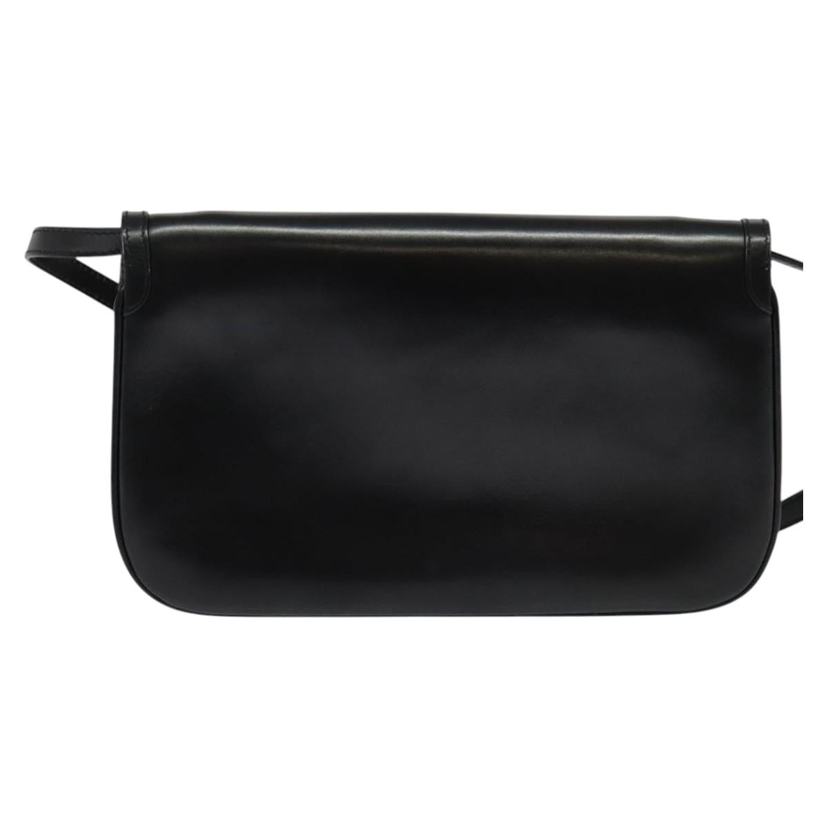 Bally Vintage Leather Black Leather Shoulder Bag Bag (Pre-Owned)