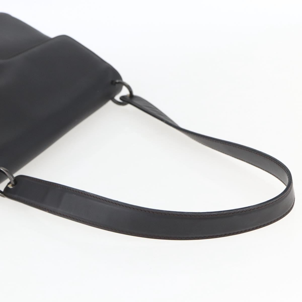 Salvatore Ferragamo Vala Leather Black Leather Shoulder Bag Bag (Pre-Owned)