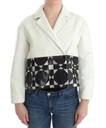 Andrea Pompilio Exclusive Black &amp; White Leather Women's Jacket