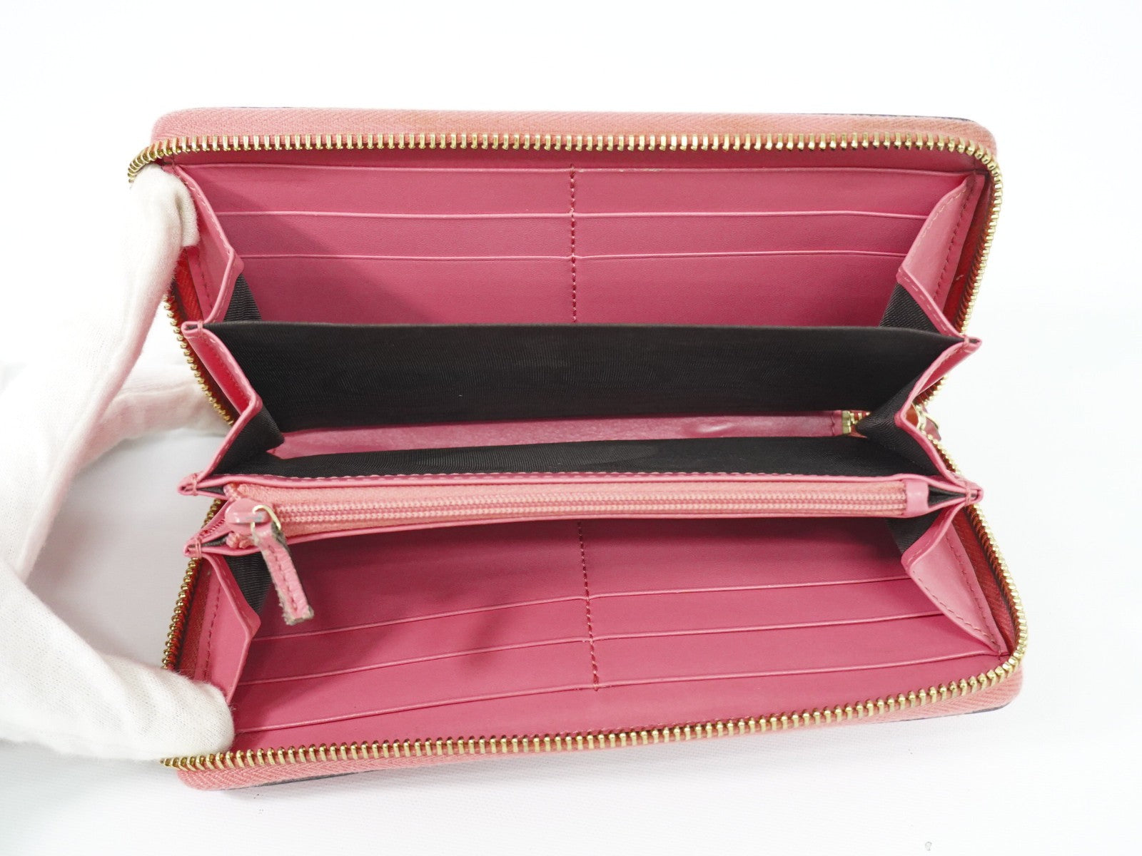 Gucci Zip Around Wallet (Outlet) Microguccissima Leather Pink Leather Wallets Accessory (Pre-Owned)