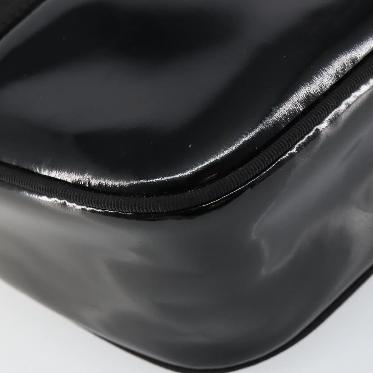 Salvatore Ferragamo Vala Patent Leather Black Patent_Leather Shoulder Bag Bag (Pre-Owned)