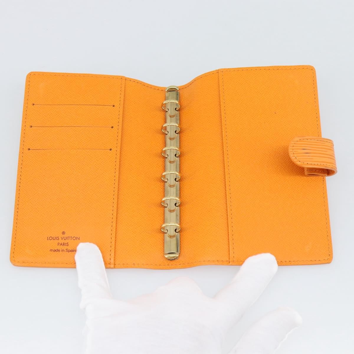 Louis Vuitton Agenda Cover Epi Orange Leather Clutche & Pouche Bag (Pre-Owned)