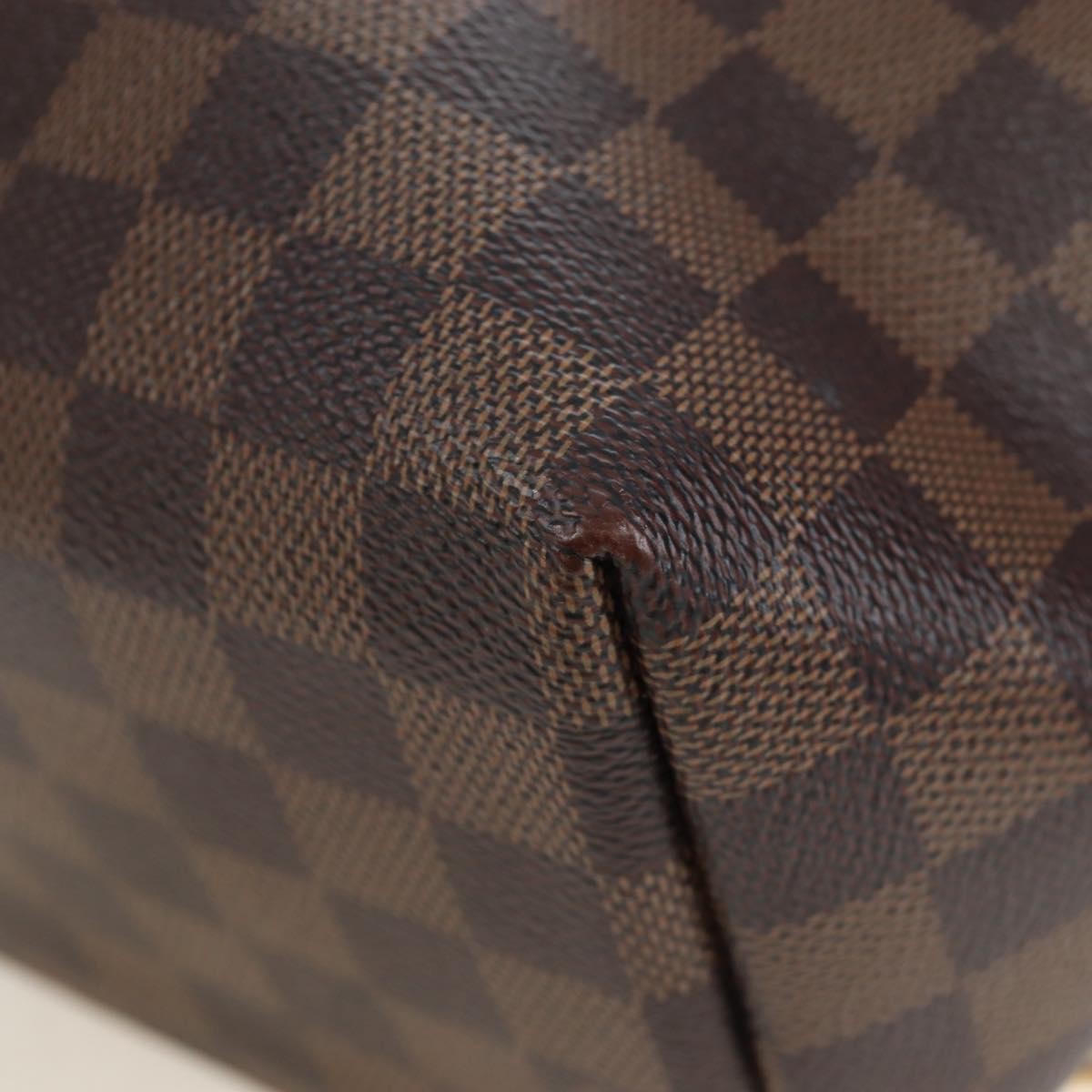 Louis Vuitton Clapton Backpack Damier And Leather Brown Canvas Backpack Bag (Pre-Owned)