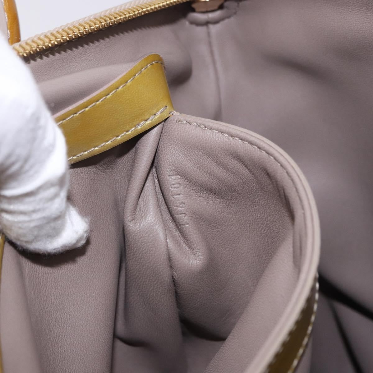 Louis Vuitton Fascination Lockit Patent Lambskin Brown Pearl Handbag (Pre-Owned)