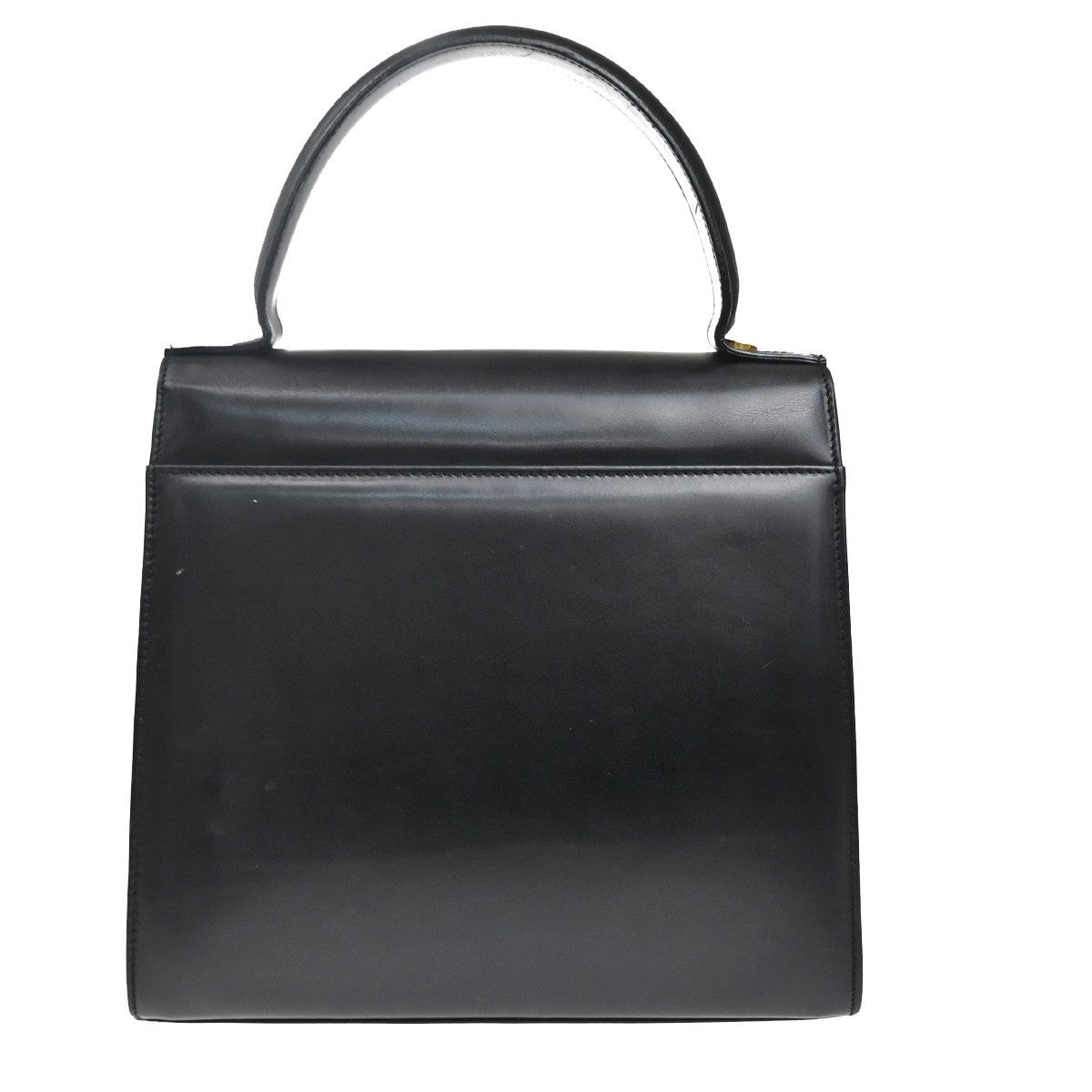 Salvatore Ferragamo Vala Leather Black Leather Handbag (Pre-Owned)