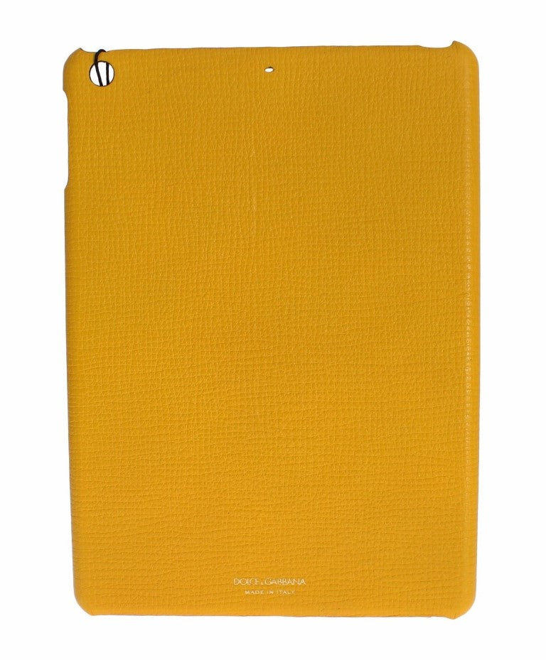 Dolce & Gabbana Chic Yellow Leather Tablet Women's Case