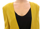 Lamberto Petri Elegant Mustard Silk Blend Women's Jacket