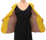 Lamberto Petri Elegant Mustard Silk Blend Women's Jacket