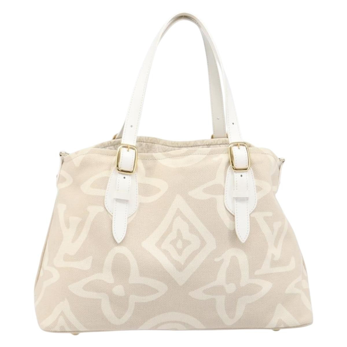 Louis Vuitton Tahitienne Cabas Canvas Beige Canvas Tote Bag Bag (Pre-Owned)