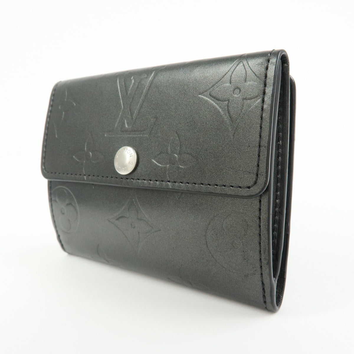 Louis Vuitton Ludlow Vernis Gray Leather Wallets Accessory (Pre-Owned)