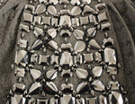 Dolce & Gabbana Black Crystal Handmade Above Knee Women's Skirt