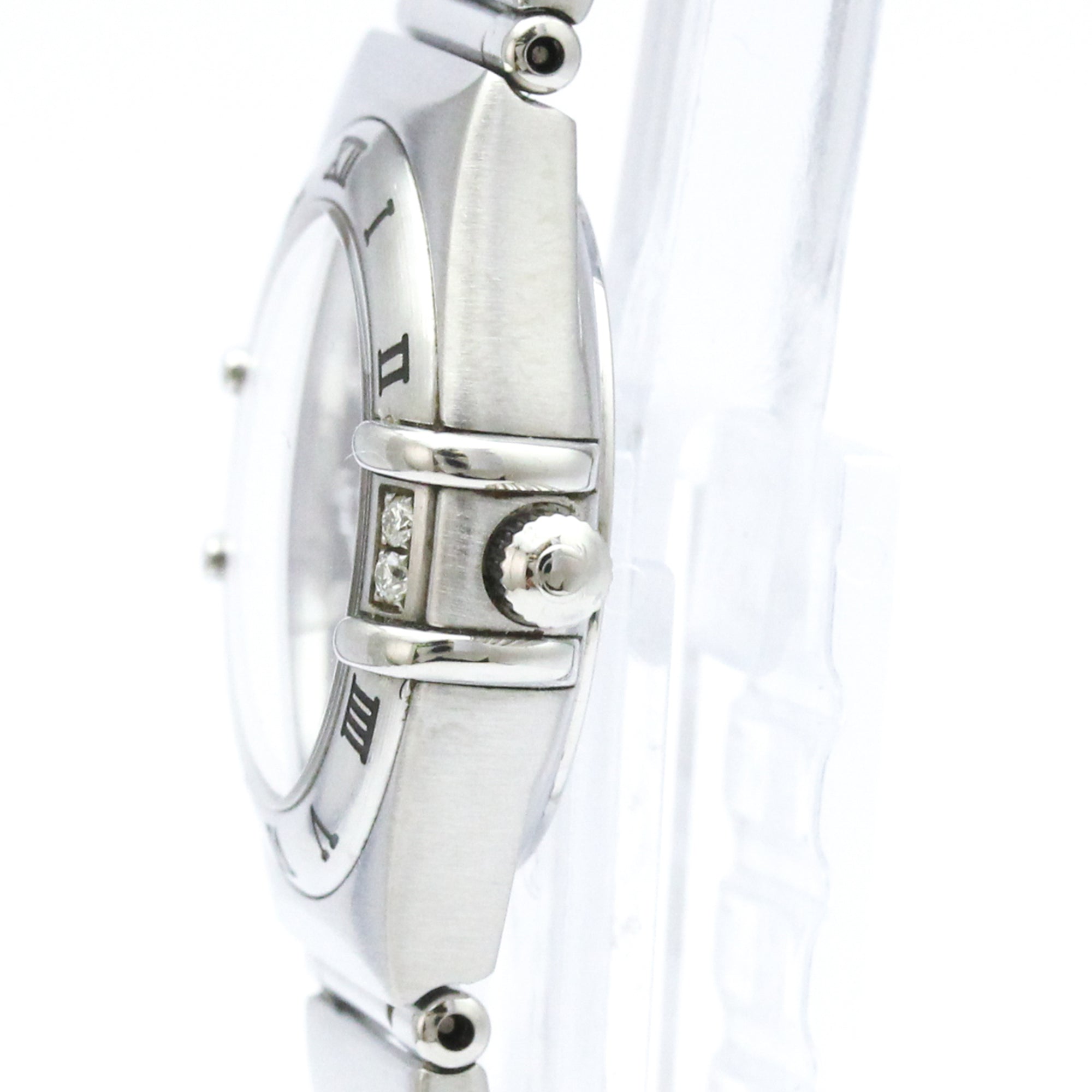 Omega Constellation Quartz Stainless Steel With Diamond Bezel And Markers Watch (Pre-Owned)