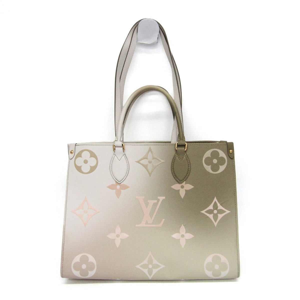 Louis Vuitton Onthego Spring In The City Monogram Giant Canvas Khaki Canvas Tote Bag Bag (Pre-Owned)