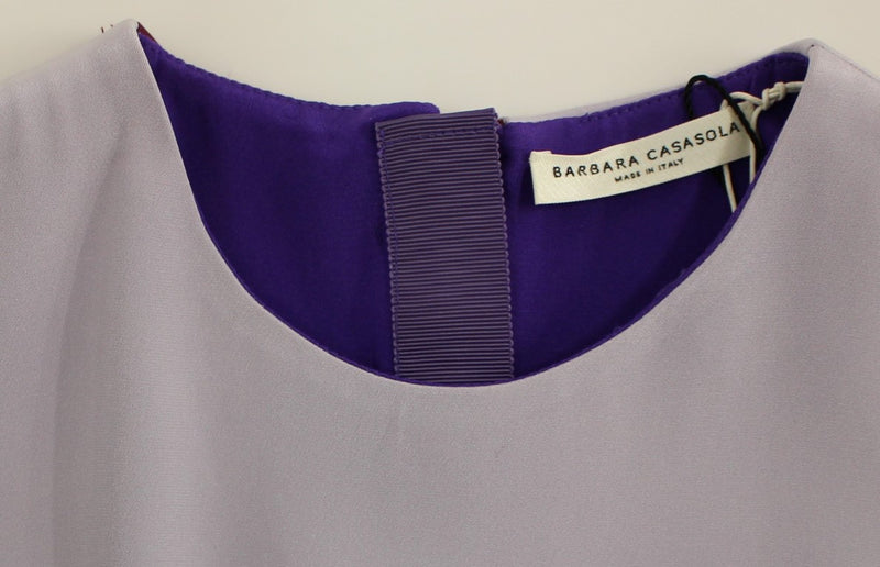 Barbara Casasola Elegant Long Silk Gown in Women's Lavender