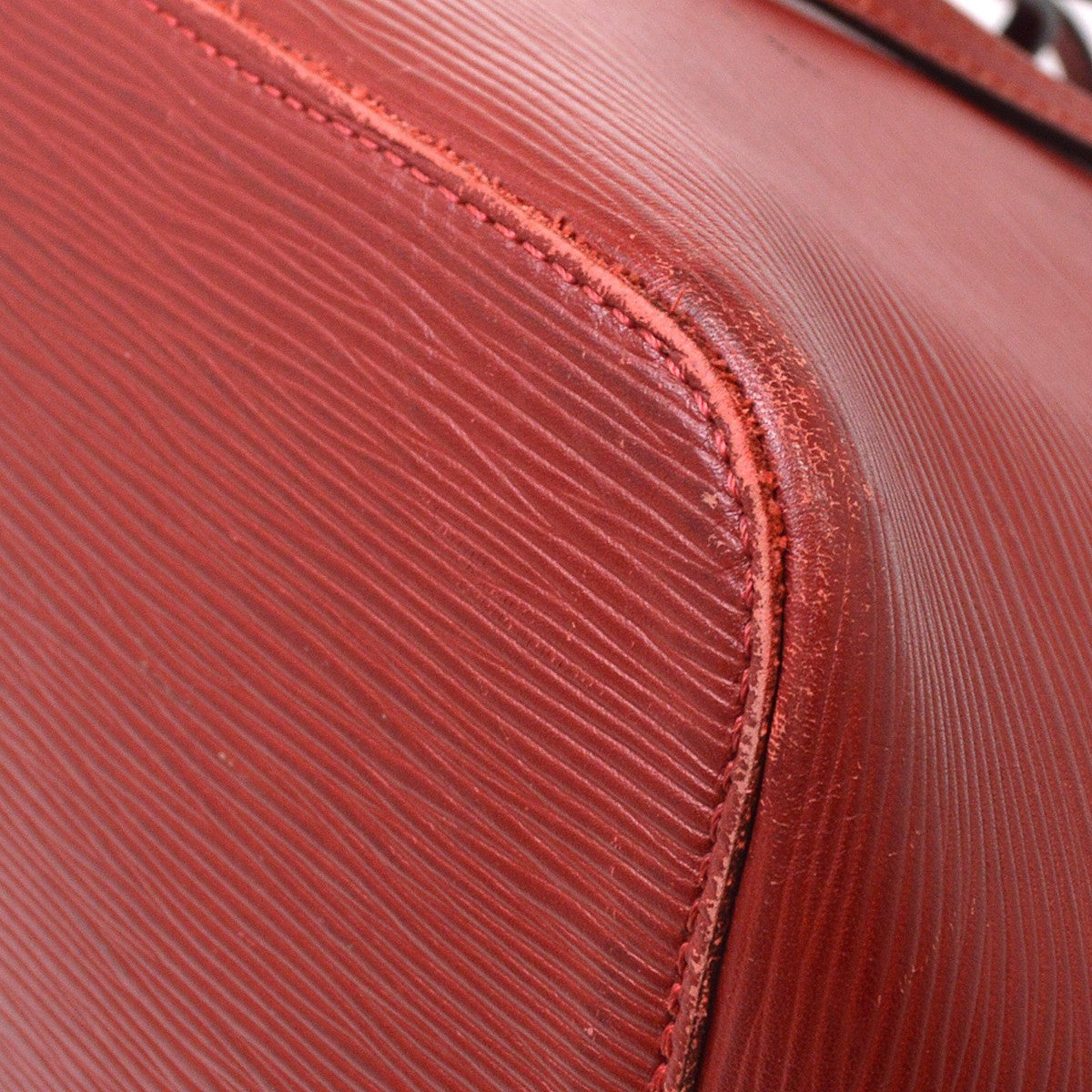 Louis Vuitton Neverfull Tote Epi Leather Red Leather Tote Bag Bag (Pre-Owned)