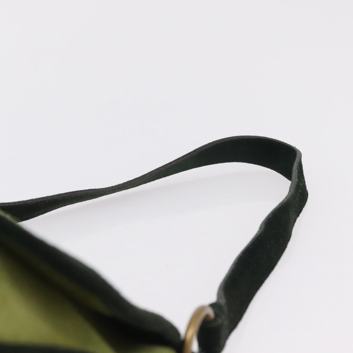 Miu Miu Vintage Flap Bag Suede Green Suede Handbag (Pre-Owned)