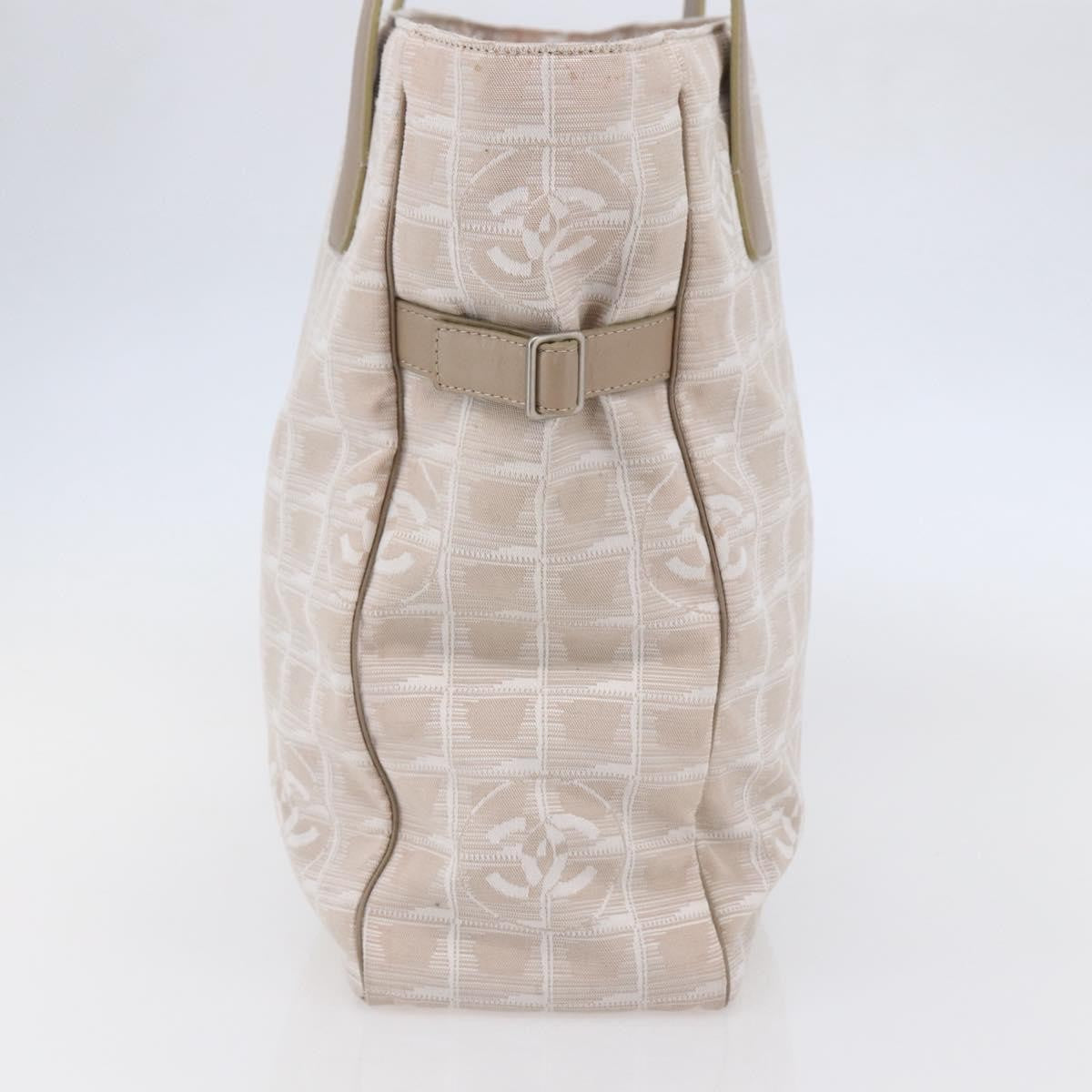 Chanel Travel Line Tote Nylon Pink Canvas Bag (Pre-Owned)