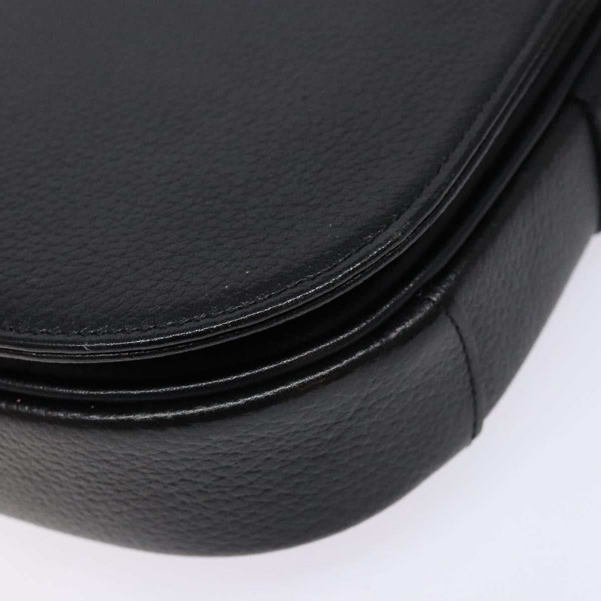 Burberry Flap Shoulder Leather Black Leather Shoulder Bag Bag (Pre-Owned)