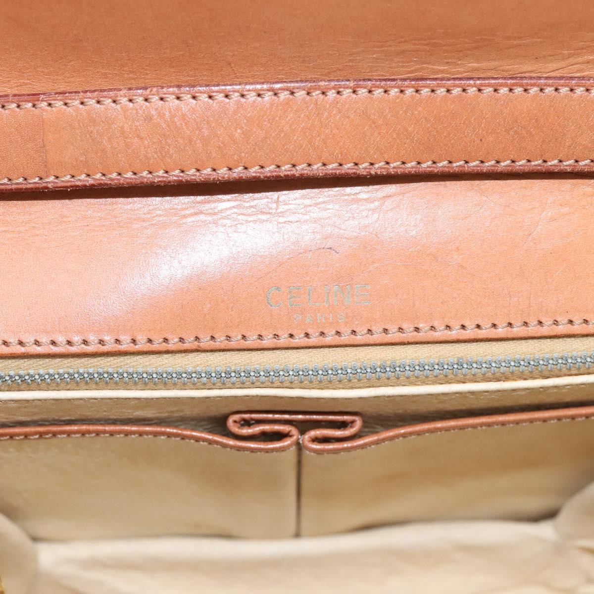 Celine Vintage Macadam Canvas And Leather Brown Pvc Shoulder Bag Bag (Pre-Owned)